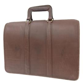 Coach-Coach Leather Briefcase Business Bag Brown-Brown