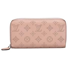 Louis Vuitton-Louis Vuitton Monogram Mahina Zippy Wallet Pink Leather-Pink