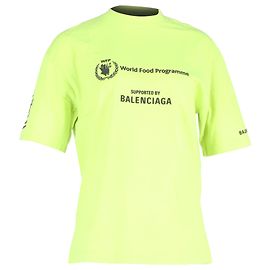 Camiseta Balenciaga WFP ajuste médio em algodão amarelo neon Amarelo Camelo