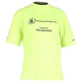 Balenciaga-Camiseta Balenciaga WFP ajuste médio em algodão amarelo neon-Amarelo,Camelo