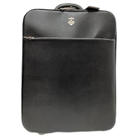 Bally-Bally Black Leather Suitcase Bag-Black