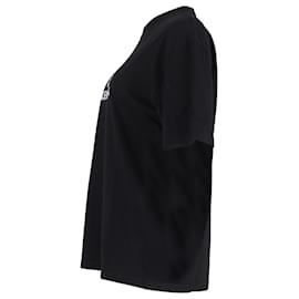 Balenciaga- Balenciaga BB Pixelated Medium Fit T-Shirt in Black Cotton-Black