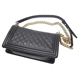 Chanel-Chanel Boy Caviar Shoulder Bag-Black