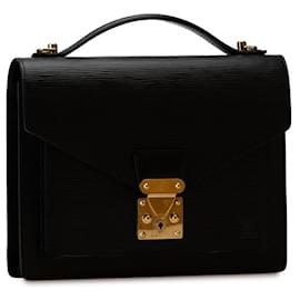 Louis Vuitton-Louis Vuitton Epi Monceau Leather Handbag-Black