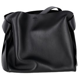 Acne Studios Musubi Midi Shoulder Bag in Black Leather Black