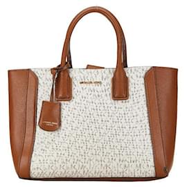 Michael Kors-Michael Kors Monogram 2way Handbag-White