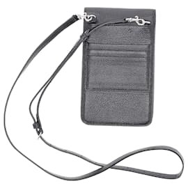 Balenciaga- Balenciaga Cash and Phone Holder Wallet in Black Calfskin Leather-Black