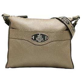 Fendi-Sac à épaule en cuir Selleria de Fendi-Argenté,Métallisé