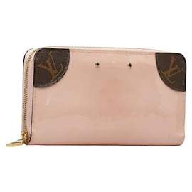 Louis Vuitton-Louis Vuitton Monogram Vernis Zippy Venice Long Wallet-Pink