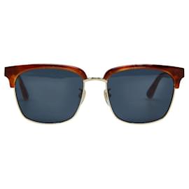 Gucci-Gucci Plastic Sunglasses Brown Blue-Brown