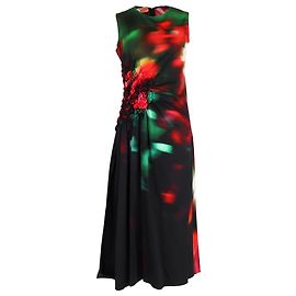 Dries Van Noten Ruched Printed Midi Dress in Multicolor Cotton-Poplin  Multiple colors