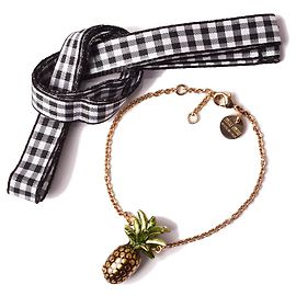 Collana/Choker Miu Miu con cristalli e perle D'oro Metallico
