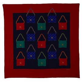 Sciarpa in seta matelassé Chanel Rosso