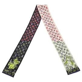 Louis Vuitton-Louis Vuitton Silk Twilly Scarf-Brown,Beige