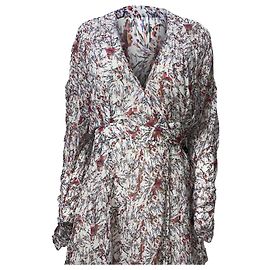 Iro Floral Print Wrap Dress in Multicolor Rayon Other Python print