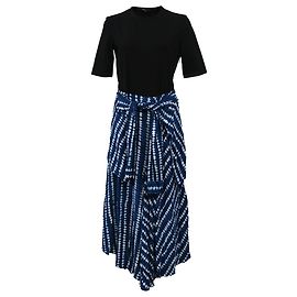 Abito midi tie-dye Maje in cotone blu Blu Blu chiaro