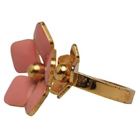 Fendi-Fendi Flower Blossom Ring Gold Pink-Golden,Metallic