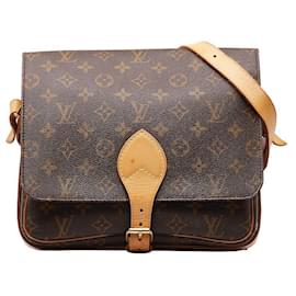 Louis Vuitton-Louis Vuitton Monogram Cartouchiere GM Shoulder Bag-Brown