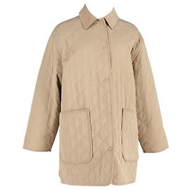 Totême gesteppte Bauernjacke aus beigem Baumwollstoff Braun Rot