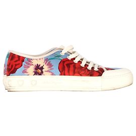 Salvatore Ferragamo Sneaker floreali Ferragamo in chambray multicolore Multicolore