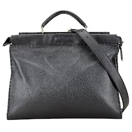 Fendi-Fendi Peekaboo Fit Bugs Eye Monster Bag-Black