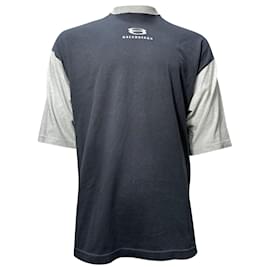 Balenciaga-Camiseta oversized Balenciaga Unity em algodão preto/cinza-Preto
