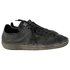 Balenciaga-Balenciaga X Adidas Stan Smith Sneakers in Worn-Out Black -Black