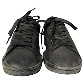 Balenciaga-Balenciaga X Adidas Stan Smith Sneakers in Worn-Out Black -Black