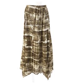 Autre Marque Jupe imprimée graphique PLEATS PLEASE marron Marron
