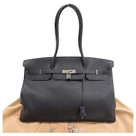 Hermès-Sac à main long Hermes Birkin 45 noir-Noir