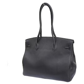 Hermès-Sac à main long Hermes Birkin 45 noir-Noir