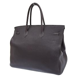 Hermès-Hermes Birkin 40 Handbag Dark Brown-Brown