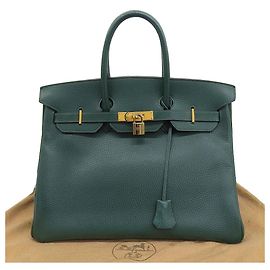 Hermès Bolsa Hermes Birkin 35 em Verde Ardennes Verde