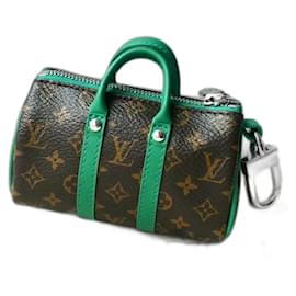 Louis Vuitton-Louis Vuitton - Mini Keepall Monogram Pouch Keychain M01518 Green RARE-Light brown