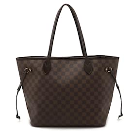 Louis Vuitton-Louis Vuitton Damier Neverfull MM Tote Bag-Brown,Other,Damier ebene