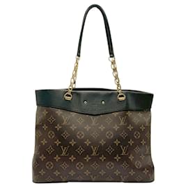 Louis Vuitton-Louis Vuitton Monogram Pallas Shopper Shoulder Bag-Brown,Black