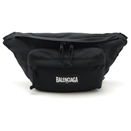 Balenciaga-Balenciaga Black Nylon Canvas Belt Bag-Black