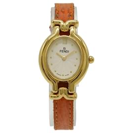 Fendi-Fendi Change Belt GP Leather Silver Dial Women's Quartz Watch 640L-Other
