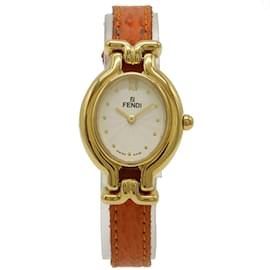 Fendi-Fendi Change Belt GP Leather Silver Dial Women's Quartz Watch 640L-Other