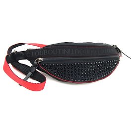Schwarze und rote Bauchtasche Christian Louboutin Schwarz Rot