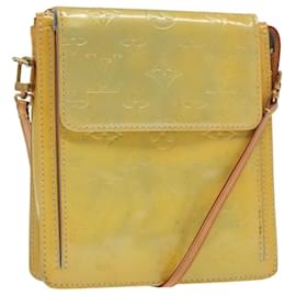 Louis Vuitton-LOUIS VUITTON Monogram Vernis Motto Accessory Pouch Gris M91030 LV Auth ep6527-Grey