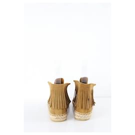 Saint Laurent-Lace-up suede shoes-Brown