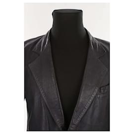 Agnès b.-Leather jacket-Black