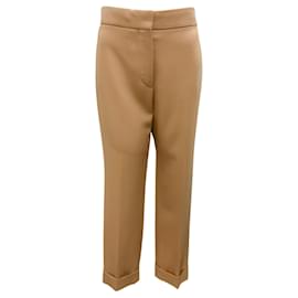 Chloé Pantaloni in lana con risvolto Chloe Sandalwood Cammello