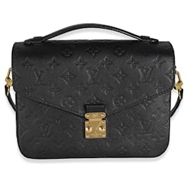 Louis Vuitton-Louis Vuitton Black Monogram Empreinte Pochette Metis-Black