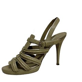 Yves Saint Laurent Sandale YSL Tribute Hampton 80's Marron Taupe