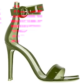 Gianvito Rossi-Gianvito Portofino 105 High Heel Sandals in Red Patent Leather-Red