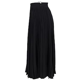 Gucci-Gucci Pleated Midi Skirt in Black Wool-Black