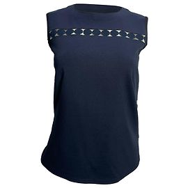 Top em jersey stretch Akris em algodão azul marinho Azul Azul marinho