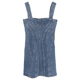 Stella Mc Cartney Abito mini bustier Stella McCartney in denim blu di cotone Blu Blu chiaro